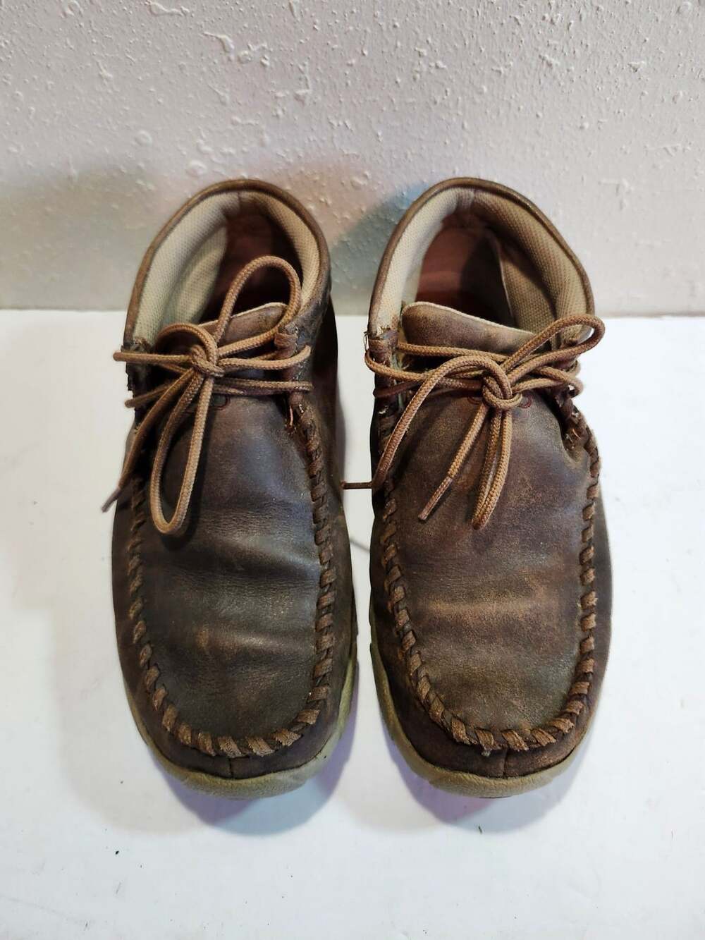 Twisted X Chukka Driving Moc Bomber Brown Leather Shoes